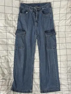 【即購入可】H&Mカーゴデニムパンツのサムネイル