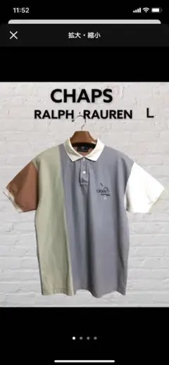 【美品】ralph lauren ラルフ ローレン ポロシャツ グレーゴルフ L