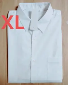 ジーユー ブロードオーバーサイズシャツ (5分袖) ホワイト XL 男女兼用GU