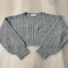 Lovetoxic ケーブルニット セーター グレー M 150
