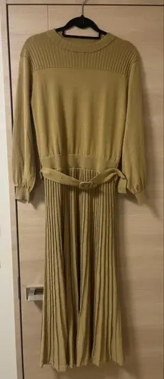 INDIVI ニットワンピース ベージュ 38