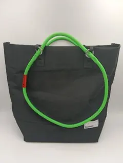 セール❣️topologie トートバッグ ロープハンドル付き2点セット黒/緑