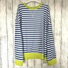 ストライプ★プルオーバー★蛍光色★レディース★トップス★薄手★ＸＸＬ★ゆったり