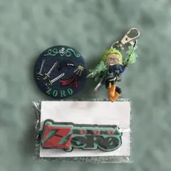ワンピース ロロノア・ゾロ ストラップ 缶バッジ セット