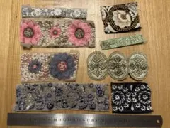 インド　刺繍　リボン　ハギレ