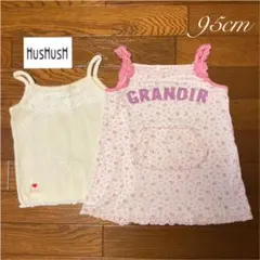 HusHusHトップス ＊I♥︎PaPa&Mamaタンクトップ女の子95