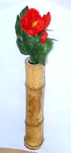 谷本光生　伊賀尺八花入　共布　共箱 谷本光生 伊賀尺八花入 共布 共箱 谷本光生 伊賀尺八花