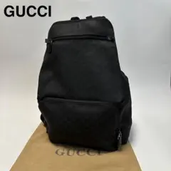 m83【美品】グッチ　GGナイロン　ブラックA4収納可　リュック　バックパック.