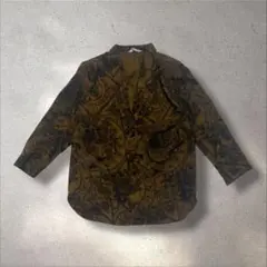 長袖シャツ トップス 総柄 ペイズリー メンズ 個性派 vintage トラッド