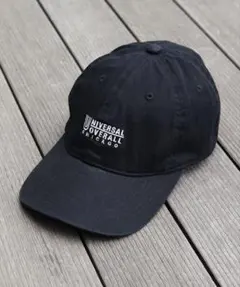 【UNIVERSAL OVERALL】コットンツイル ロゴキャップ ブラック 春