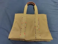 Paul Smith トートバッグ ポーチ付き マルチストライプ A4 ベージュ 