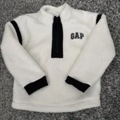 GAP キッズ　100cm 子供　ハーフジップ　ボア　ホワイト