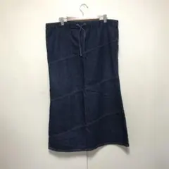 レディース ロングスカート デニム系 ブルー M