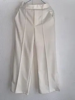 【美品】LOWRYS FARM　ポンチサイドスリットパンツ　ブラック