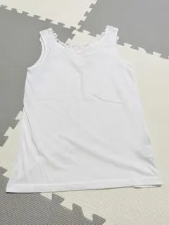 ホワイト レースタンクトップ