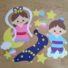 七夕　７月　壁面飾り　保育　幼稚園　福祉施設のサムネイル