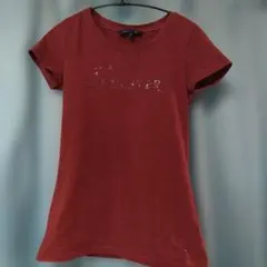 TOMMY HILFIGER ラインストーンロゴ 半袖Tシャツ XS