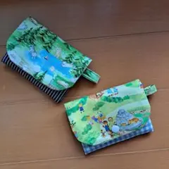 ハンドメイド 巾着ポーチ yukiemon おはよう ② - メルカリ