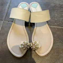 Jelly Beans ビジュー付きスライドサンダル　Lサイズ
