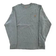 ナ*シ様 00s Carhartt グレー ロンT 長袖カットソー 胸ポケット