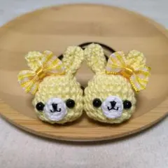 ヘアゴム　あみぐるみ　うさぎ