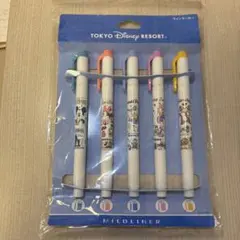 未使用品　東京ディズニーリゾート　蛍光ペン　マーカー5本セット