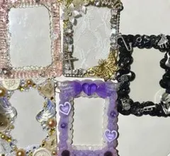 まとめ売り！トレカケースデコ ピンク 紫 黄色 黒 硬質ケース