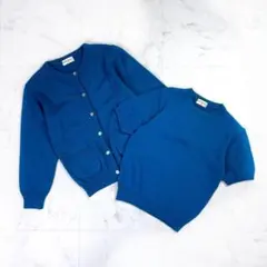 イヴサンローランアンファン キッズ アンサンブルニット 青130cm*LD447