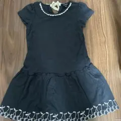 中古JILL STUART 半袖ワンピース 130サイズ 黒さくらんぼ
