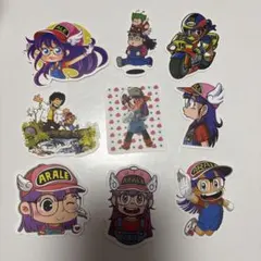 アラレちゃん フレークシール　9枚セット　ステッカー　ドクタースランプアラレ