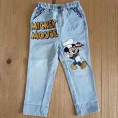 【美品】しまむら☆LITTC ミッキーデニムパンツ 100cmのサムネイル