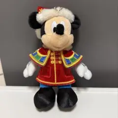 ミッキーマウス ぬいぐるみバッジ ディズニー・サンタヴィレッジ・パレード2013