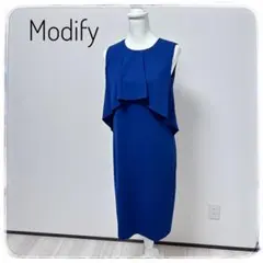 40 Lサイズ Modify ロングワンピース　ノースリー　ネイビー　フォーマルのサムネイル