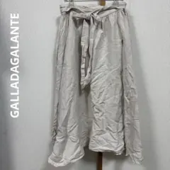 GALLARDAGALANTE／麻フレアスカート・ベージュのサムネイル