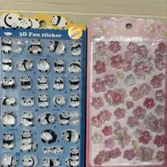 nekoni⭐︎3Dシール⭐︎パンダ⭐︎さくら