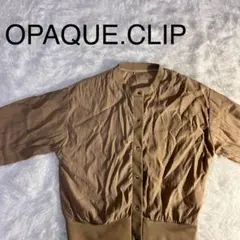 OPAQUE.CLIP 薄手アウター カーディガン ジャケット ブラウン Lのサムネイル