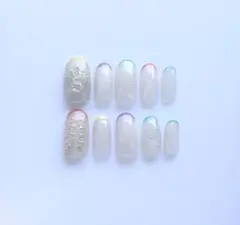 ネイルチップ　現品　ミディアムオーバル　嵐　アイドル　推し活