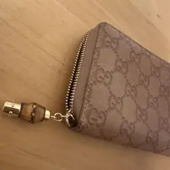 GUCCI グッチ 長財布 バンブー ラウンドファスナー シマ