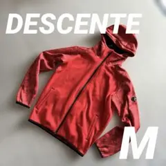 DESCENTE デサント パーカー レッド メンズ　Mサイズ 裏起毛　スポーツ