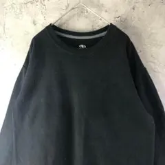 A3369古着　スウェット　ブラック　無地　90s Y2K