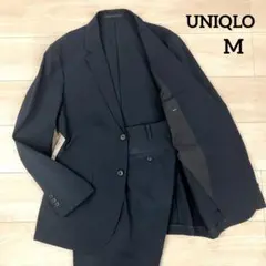 美品✨UNIQLO 洗える 感動ジャケットパンツ セットアップ スーツ ネイビー