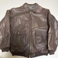 Brooks Brothers レザーフライトジャケット ブラウン Lのサムネイル