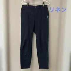 しまむら　リネン　パンツ　ネイビーのサムネイル