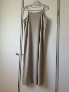 リブキャミソールワンピース ベージュ Mサイズ