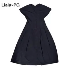 〈破格！！〉Liala×PG フレアワンピース ネイビー 訳あり
