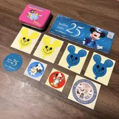 東京ディズニーシー25周年スパークリング・ジュビリーパンフ＋ステッカー＋ダンボ缶