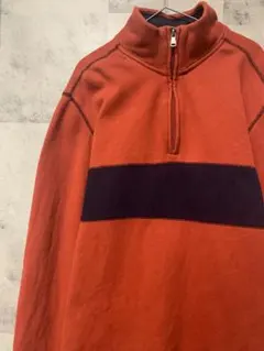 エ*ス様 ヴィンテージ　無地　裏起毛　ハーフジップ　ゆるだぼ　おしゃれ　アメリカ