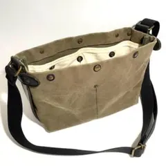 SUOLO スオーロ /ショルダーバッグ キャンバス×レザー KID-OLIVEのサムネイル