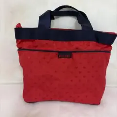 MOSCHINO レッド ハート柄 ナイロン トートバッグのサムネイル
