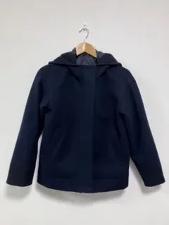 GU ショートフーディーコート　ネイビー　Sサイズのサムネイル